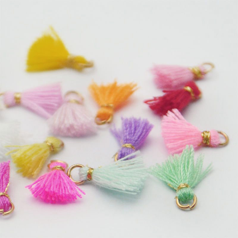 1cm Mini Hanging Ring Tassel Trim Pendants DIY Craft Jewelry Earrings Ornaments Materials Accessories Small Fringe Trim