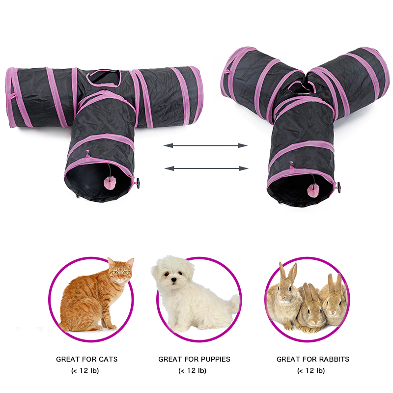 2/3/4/5 hål vikbar husdjurskatttunnel Pet Cat Training Toy for Cat Rabbit Animal Play Tunnel Tube Cat Play Tent Nest Toys