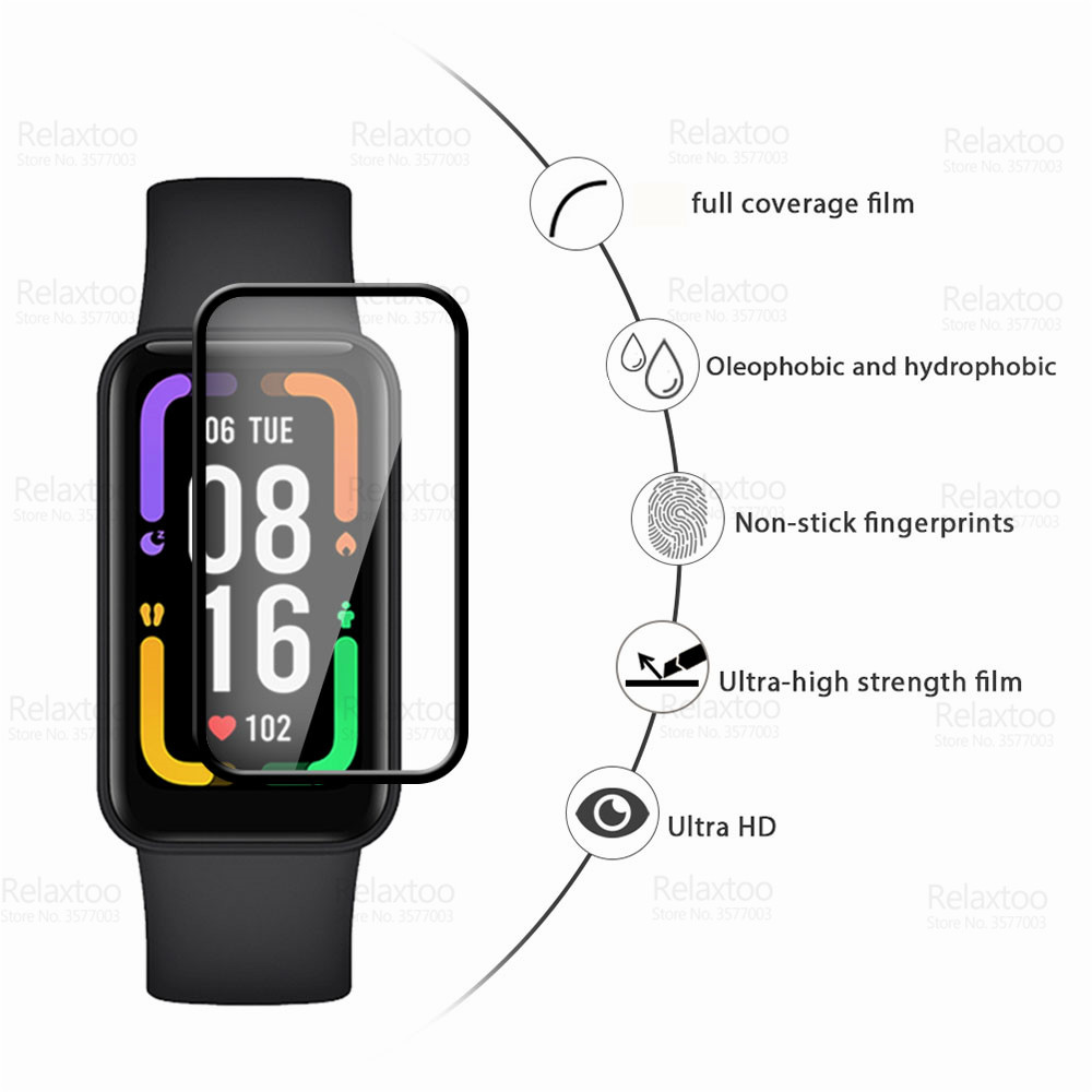 9d Curved Soft Protective Glass para Xiaomi Redmi Smart Band Pro Screen Protector Redmy Smartband BandPro Watch Acessórios