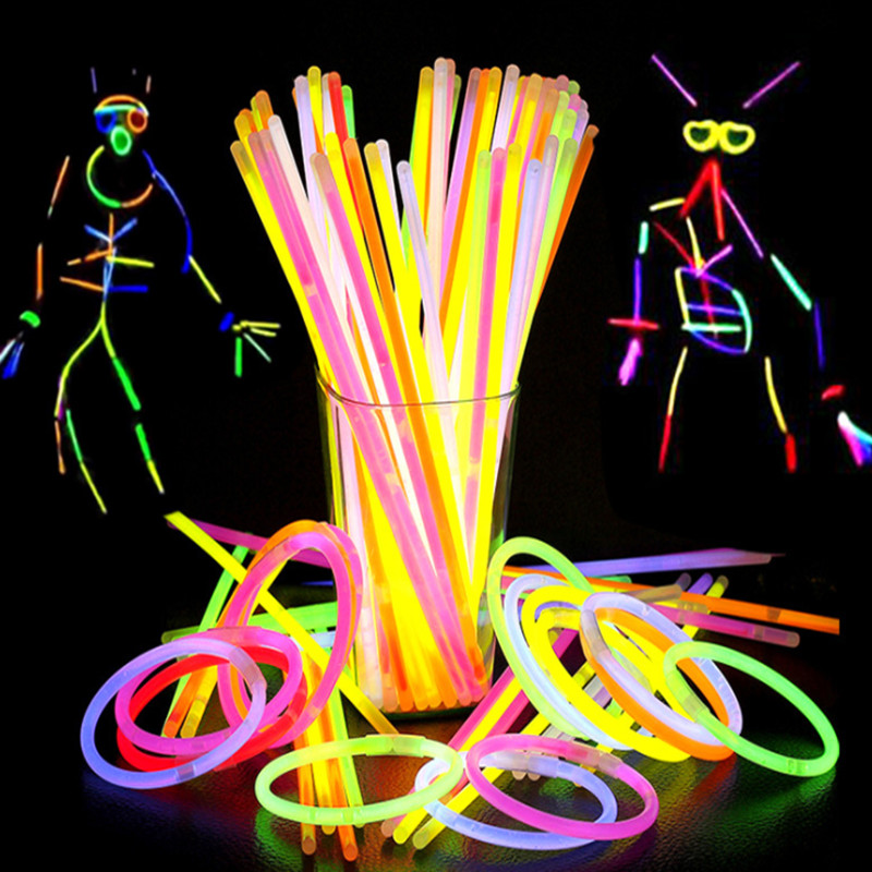 50/Party Glow Stick Colorido Glow Bracelet Bracelet Christmas Children Luminous Dance Decoration