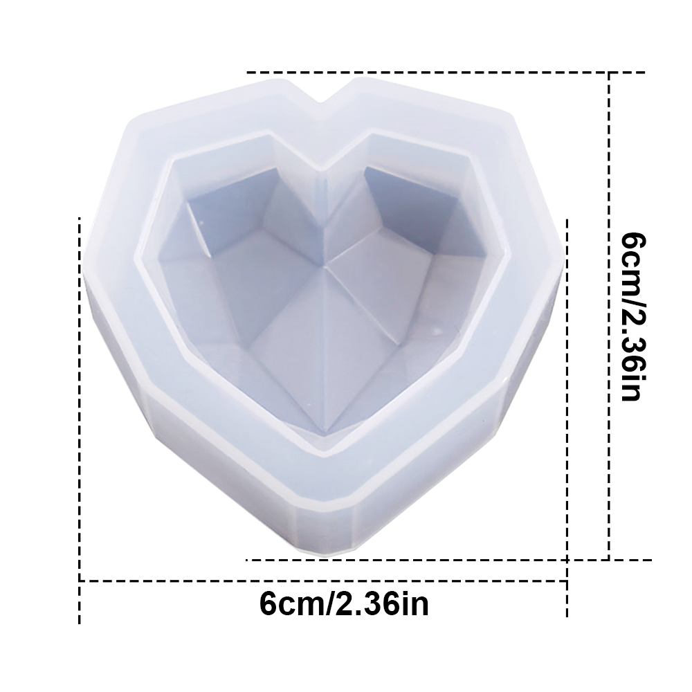 3D Diamond mydel pleśń Miłość kształt serca silikonowa pleśń DIY Wisiant Aromaterapy Aromaterapy tynk tynk force formy świecy tworzenie mydła