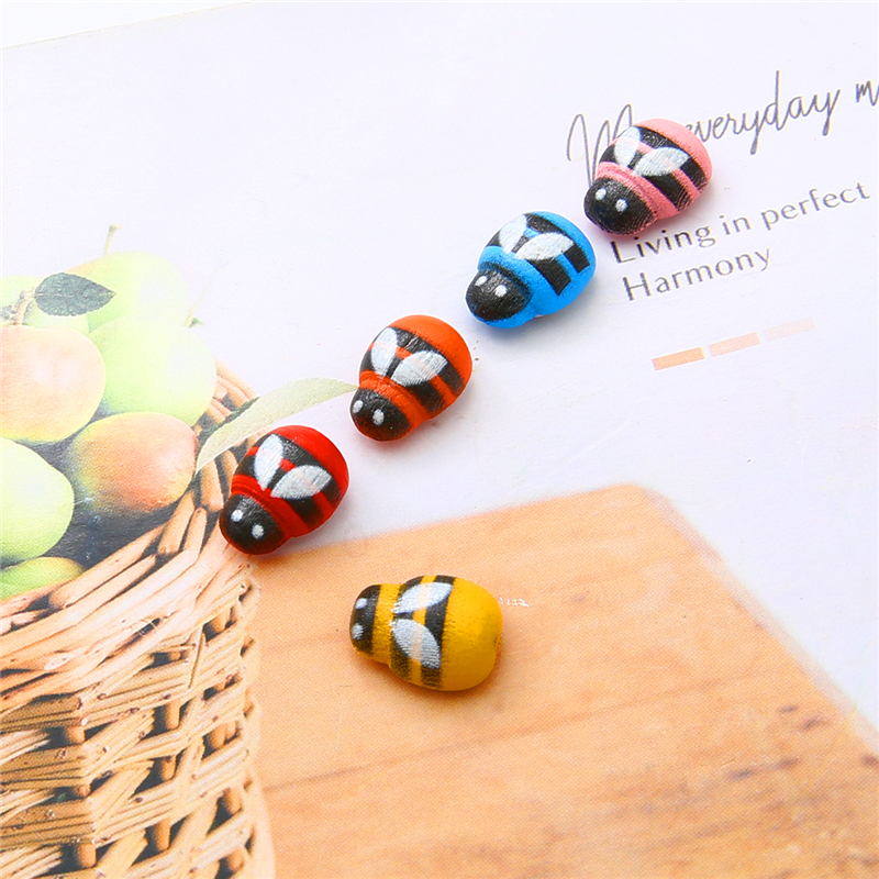 Artificial Handmade Mini Bee Wooden Scrapbooking DIY Easter Home Wall Decor Birthday Party Wedding Garden Gift Decoration