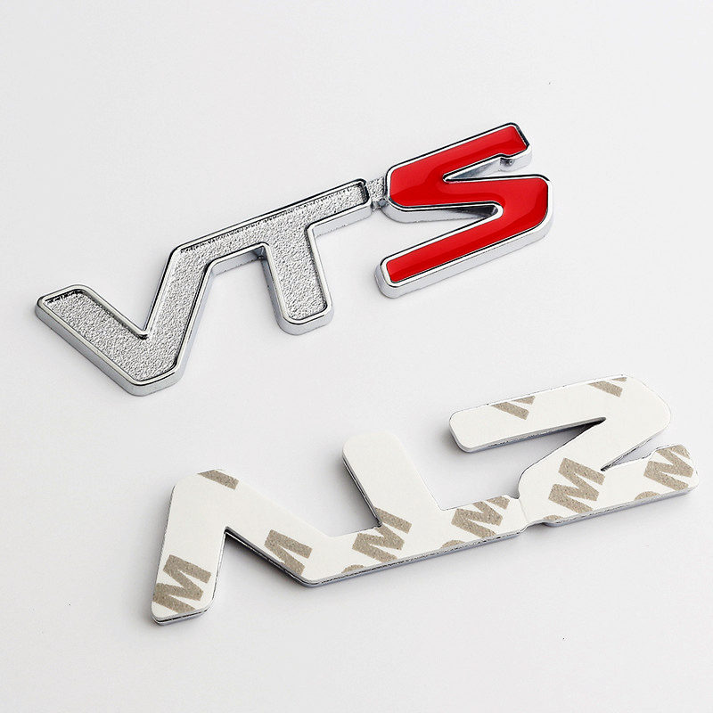 3D Metal Car Letters Trunk Fender Logo VTS Emblem Badge Sticker för Citroen C2 C3 C4 Quatre Xsara Jimny Saxo VTS -tillbehör