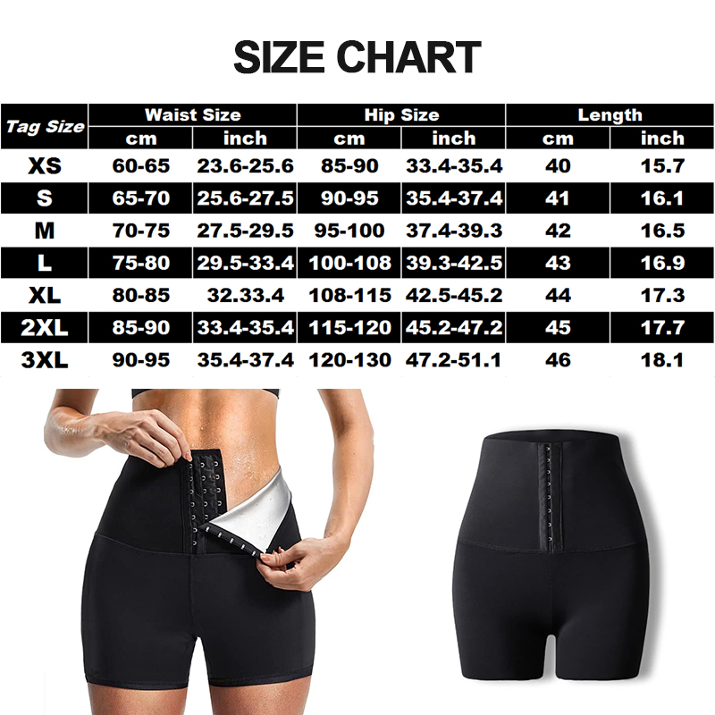 Sauna Pantalon Femmes Sweat Shorts Slinmminging Leggings High Workout Corps Shaper Perte Perte Tai-Tairiner Boyshorts