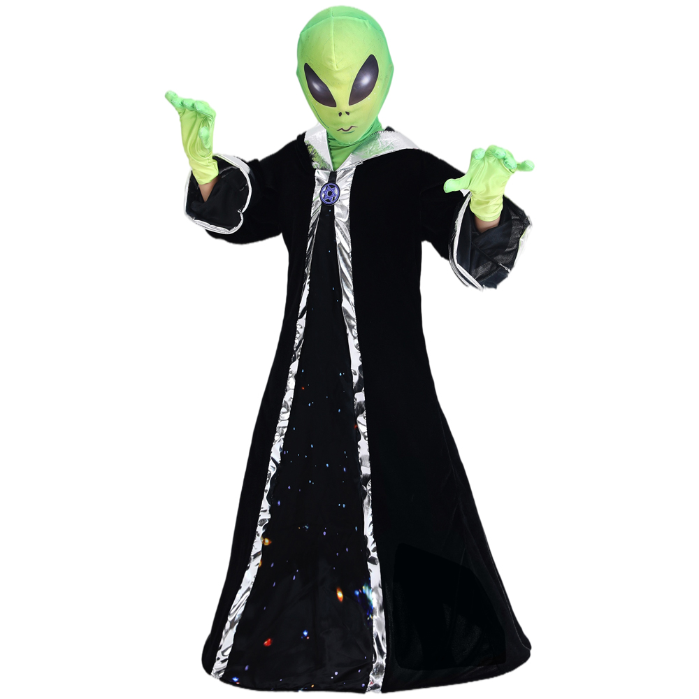 Memune Exclusive Kids Space Deep Alien Lord Scary Halloween Party Fancy Costume