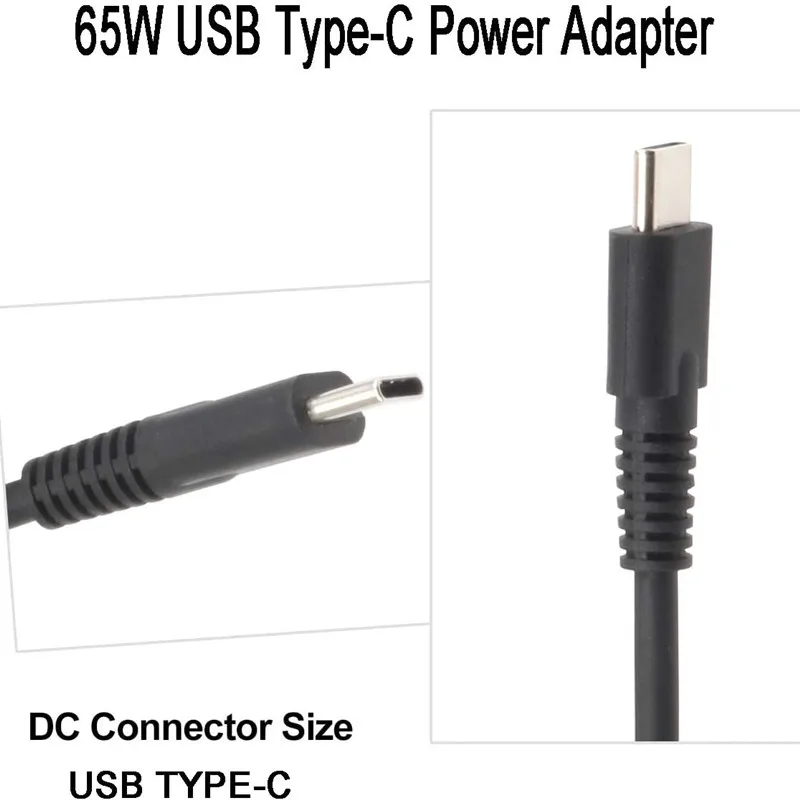 Chargers 20V 3.25A 65W USB Typec AC Adattatore di potenza laptop Caricatore HP Elitebook Spectre 13 Elite X2 TPNAA03