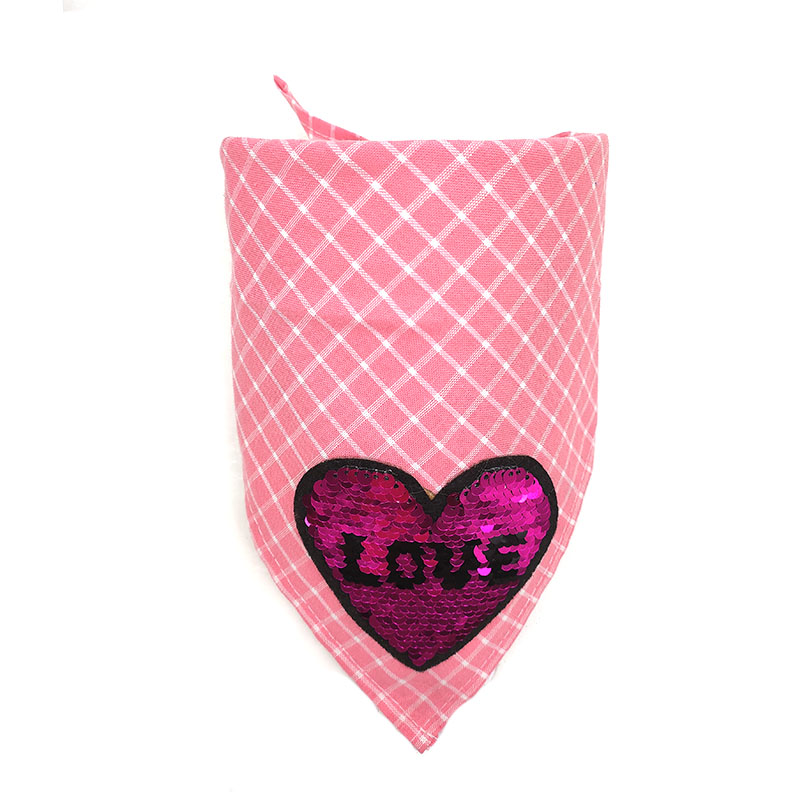 1 datorer Pet Dog Bandana Valentine's Day Love Heart Design Cat Dog Bandana Scarf Pet Grooming Dog Accessories Dog Bibbs