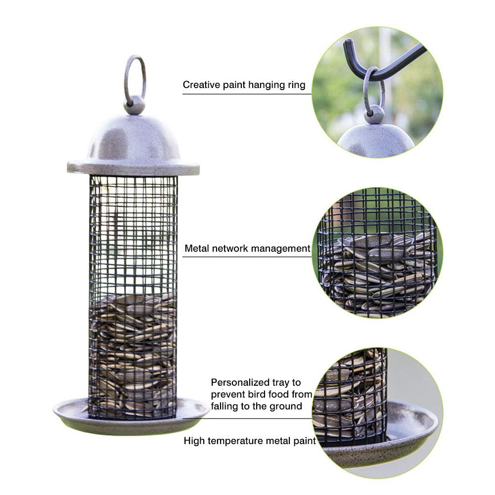 Balcon de mangeur d'oiseaux Balconie Balcon Dispensateur d'oiseaux suspendus Wild Wild Bird Feeder avec bague suspendue pour décoration de jardin en plein air intérieure