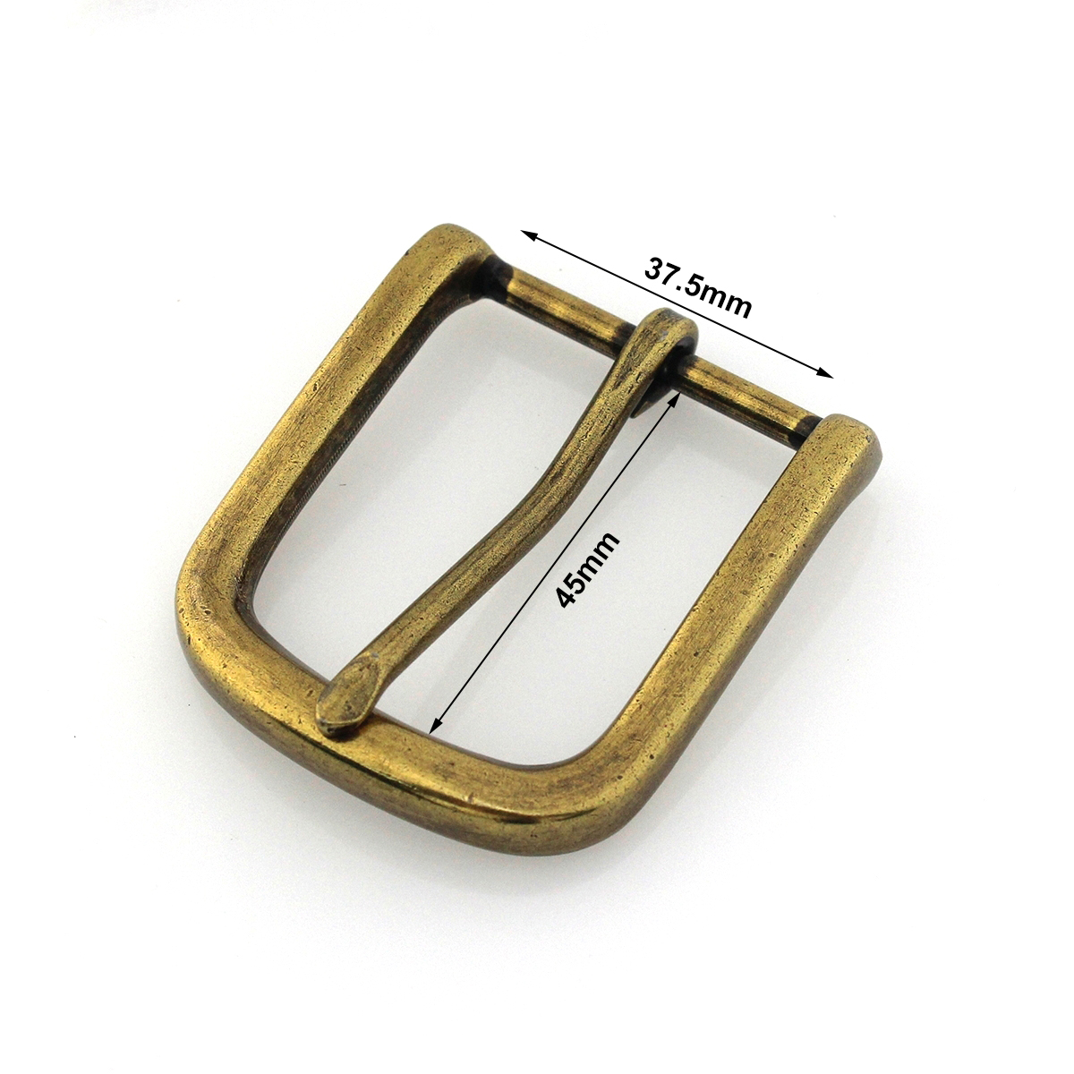 1x 38mm Retro Belt Buckle Metal End Bar Heel Bar Buckle Single Pin Belt Half Buckle Leather Craft Bag Strap Jeans Webbing Collar