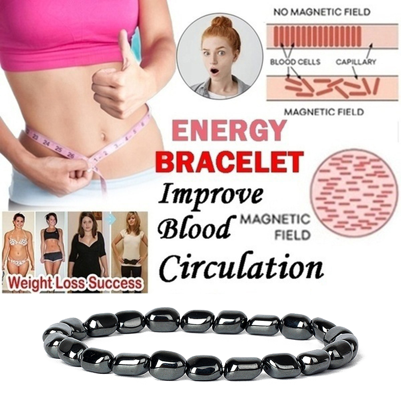 No Magnetic Therapy Health Care Bracelet Men Energy Hematite Loss Weight Bracelets Women Slimming Arthritis Pain Relief Jewelry