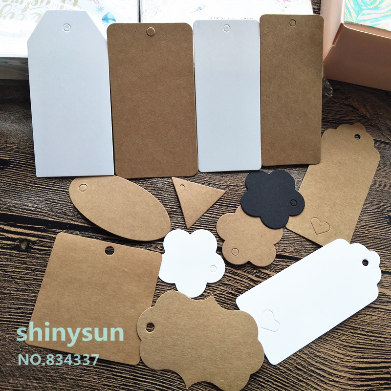 Multi Style Kraft Paper Labels DIY Crafts Emballage Hang Tag Gift Wedding Birthday Party Candy Boxes Prix Tags for Flower