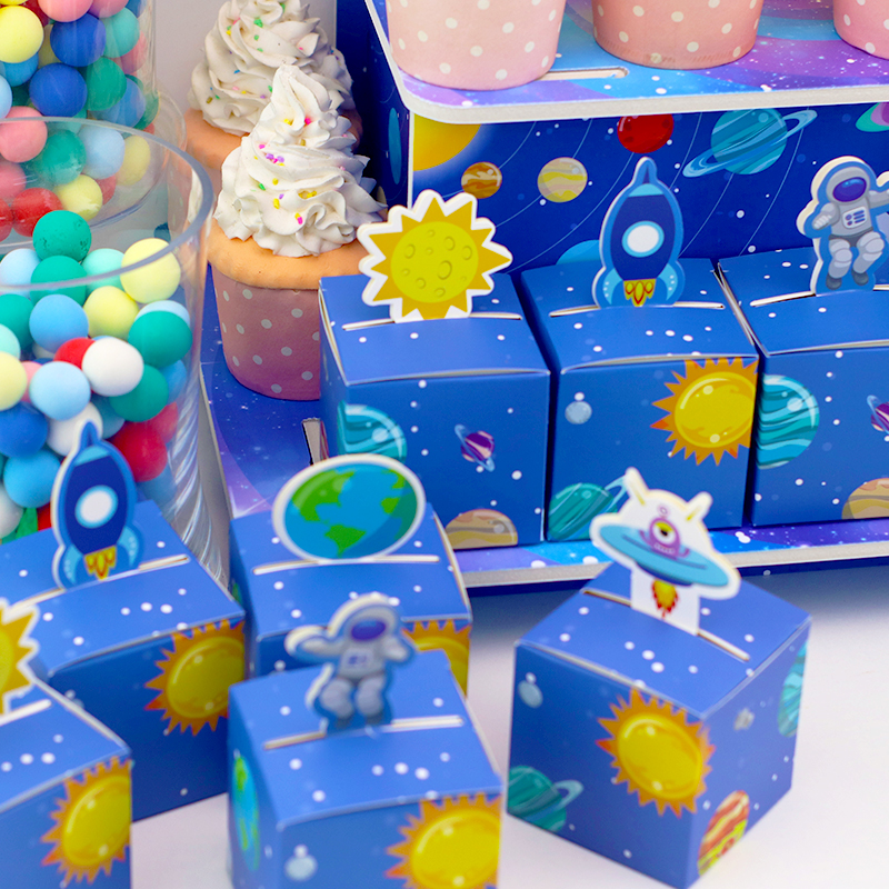 Space astronauts Cake stand Cardboard Cupcake Holder Birthday Party Wedding Decor Dessert Table Display Supplies Centerpieces