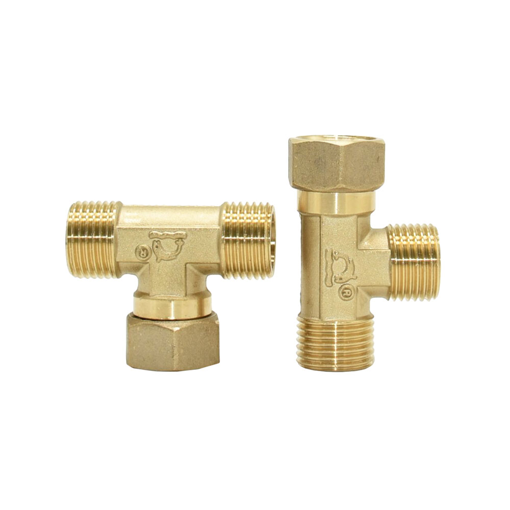 Brass 1/2" Female to 1/2 Male Thread Tee Connector Water Splitter T-Type Plumbing Threaded 3-WAY Connector Fittings 