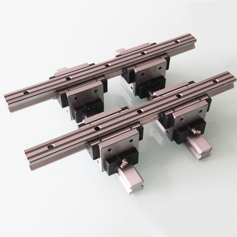 Cross Slide Linear Guide Block Carriage 2 st Linear Rail + Cross Block Set Angle Linear Rail 3D Printer Parts CNC