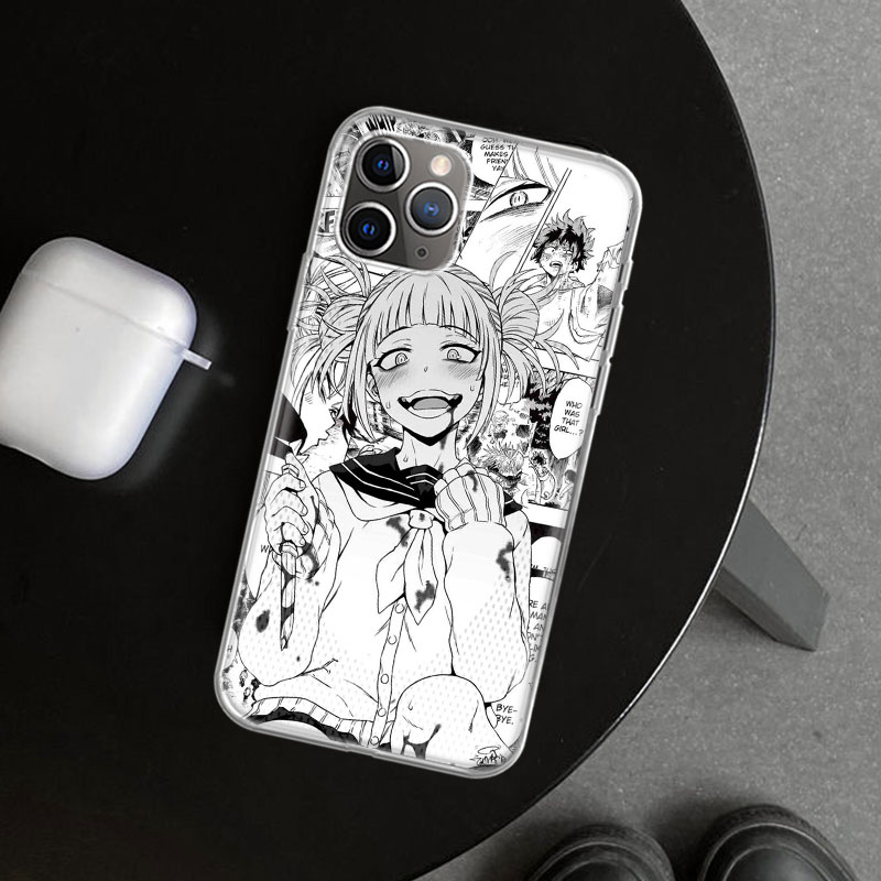 Anime Himiko Toga Waifu Téléphone Couverture pour iPhone 14 13 11 Pro 12 Mini 15 Imprimer 7 8 6s Plus + XR XS MAX SE 5S Personnalisé