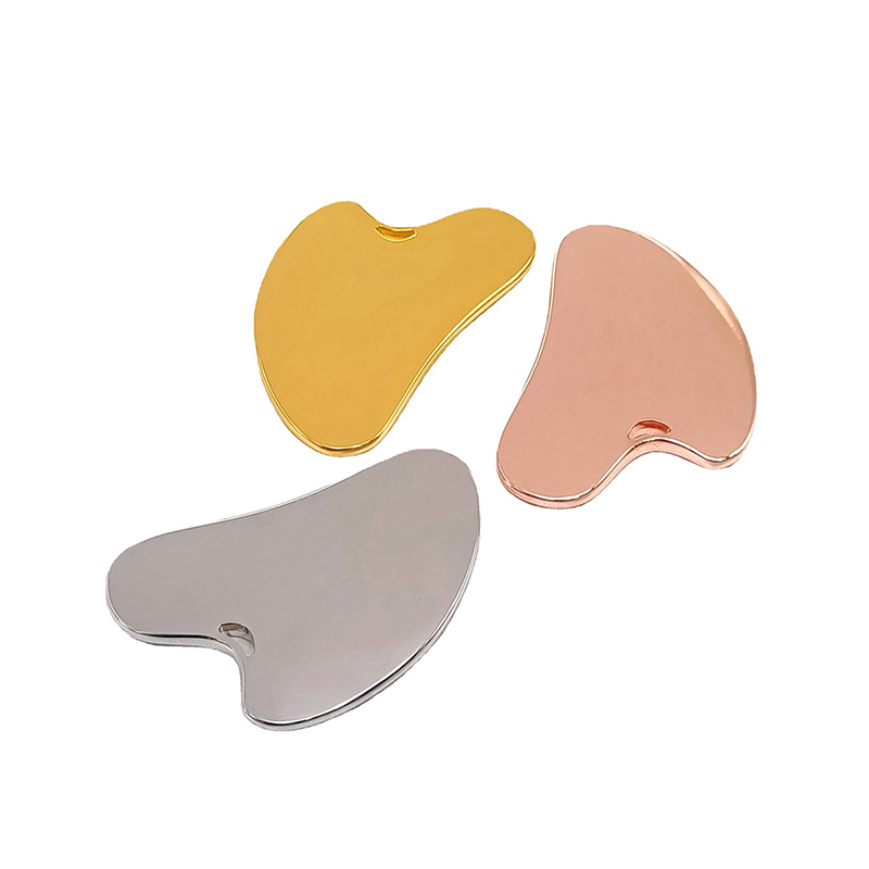 Gua Sha Facial Tool Zinc Alloy GuaSha Massage Tool Natural Universal Facial Silver Metal Gua Sha Board for SPA Acupuncture