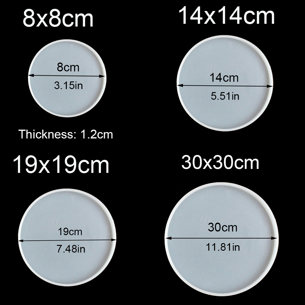 Arts fluide transparent rond Pétri moule de silicone en silicone