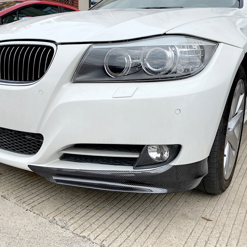 För BMW 3-serie E90 E91 LCI Facelift Car Front Bumper Lip Body Kit Spoiler Splitter stötfångare Canard Lip Splitter 2008-2012