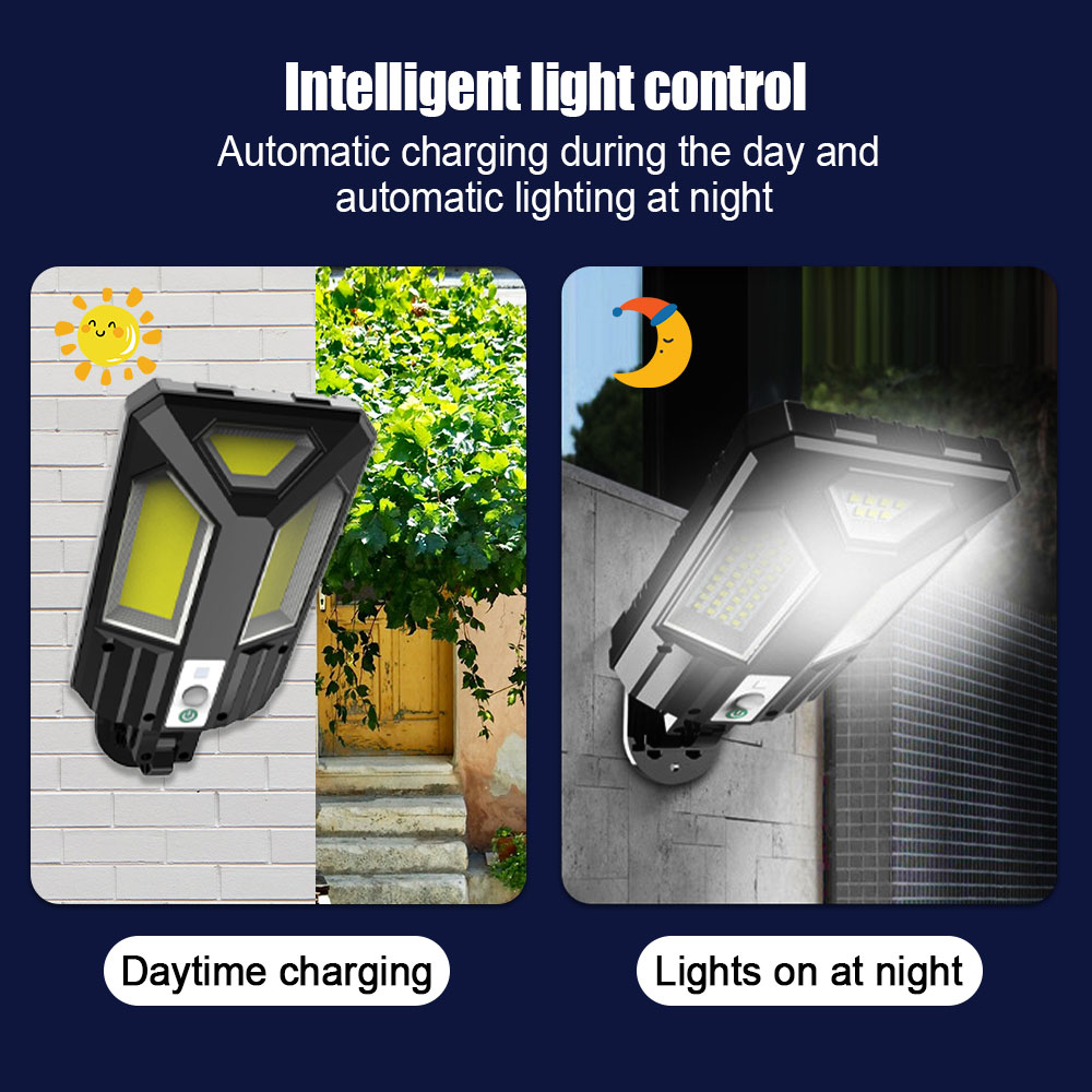 87 LED/3 COB Solar Street Light Human Body Sensor Garden Lamp Waterproof Outdoor Sunlight for Patio Path Yard