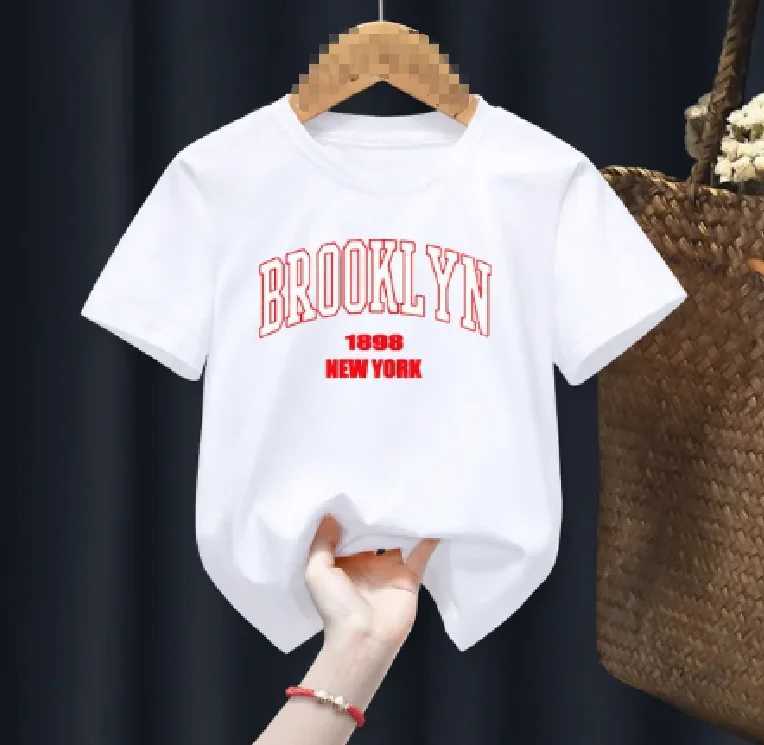 T-shirt Brooklyn 1898 New York Cute Boy Girl T-shirts Bambini Vestiti Bambino Red Harajuku T-Shirts Tops 240410