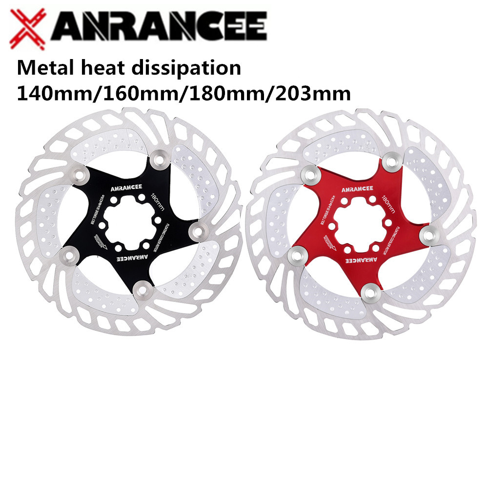 ANRANCEE VILLE BILLE CHELING DISC DISC PADS FLOCTANTS 140 mm 160 mm 180 mm 203 mm 6 boulons Rotor de vélo refroidit VS RT99 RT86