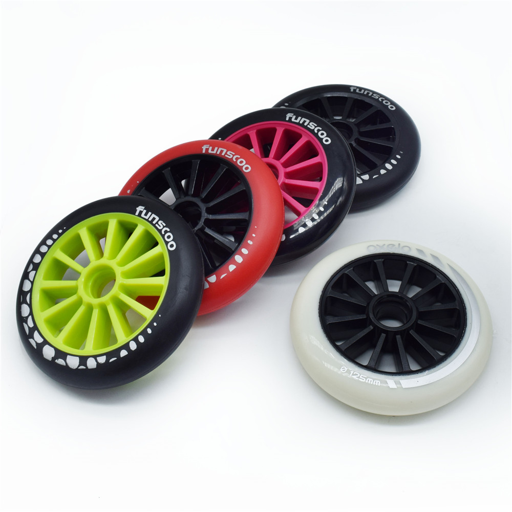 125mm 24mm scooter wheels for 2-wheels scooter speed skating wheel inline skates shoes ruedas 125 tyre 88A durable PU 