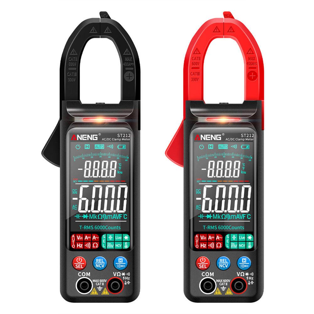 ANENG ST212 6000 Räknar digital klämmätare AC -ström Multimeter DC/AC -spänning Ammeter AMP Hz Capacitance NCV Multimeter