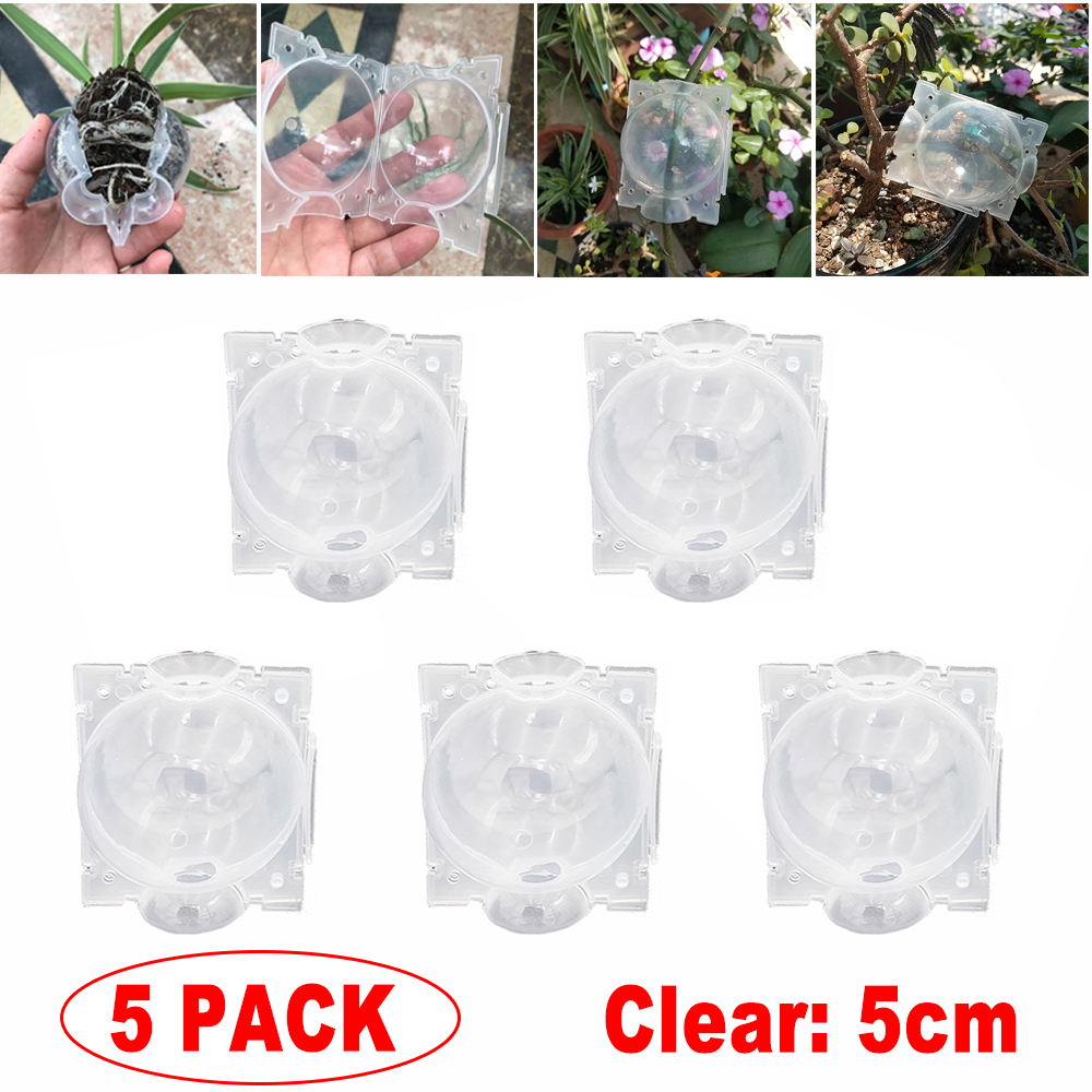 1/3/5/Pcs Plant Root Graft Balls Root Graft Growing Box Breeding Case Plant Root Device Layer Pod High Pressure Balls for Garden