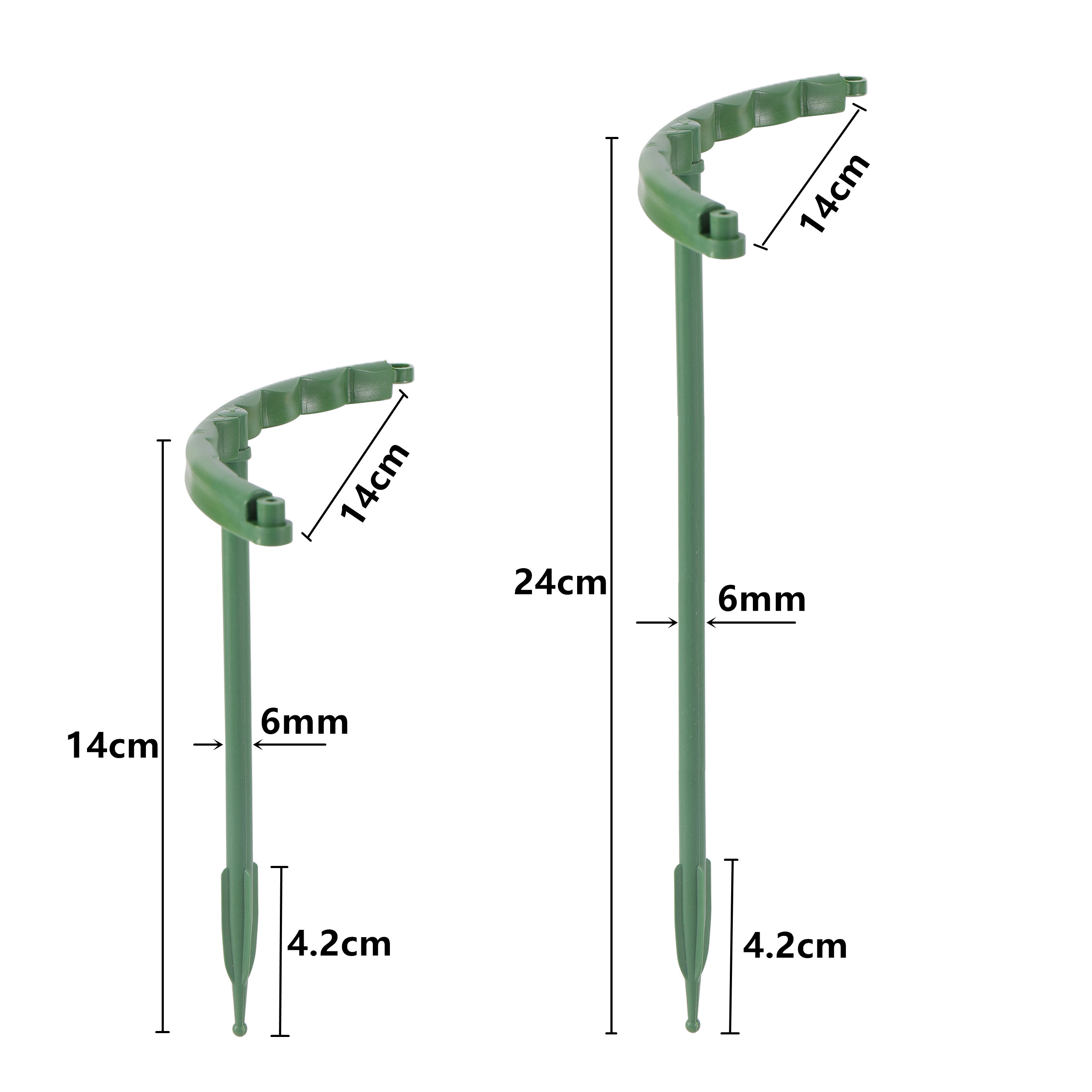 plante en plastique Piétique de support Stand pour les fleurs semi-cercle Greenhouses Arrangement Fixation Holder Orchard Garden Bonsai Tool