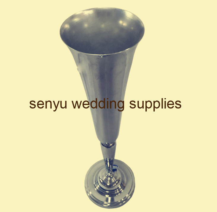 style nouveau design Sliver / Gold Metal Flower Vase, centres de table pour la décoration de table Senyu0359