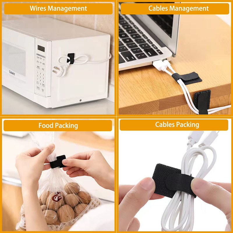 Self-adhesive Wire Organizer Cable Tie Desktop Cable Management Data Cable Line Storage Strap Reusable Fastener Tape