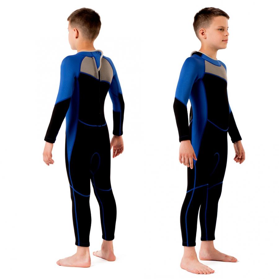 Kids Wetsuit for boy 2-14 years One-pieces Long Sleeves Warm Diving Suit 2.5mm neoprene Surfing winter swimming