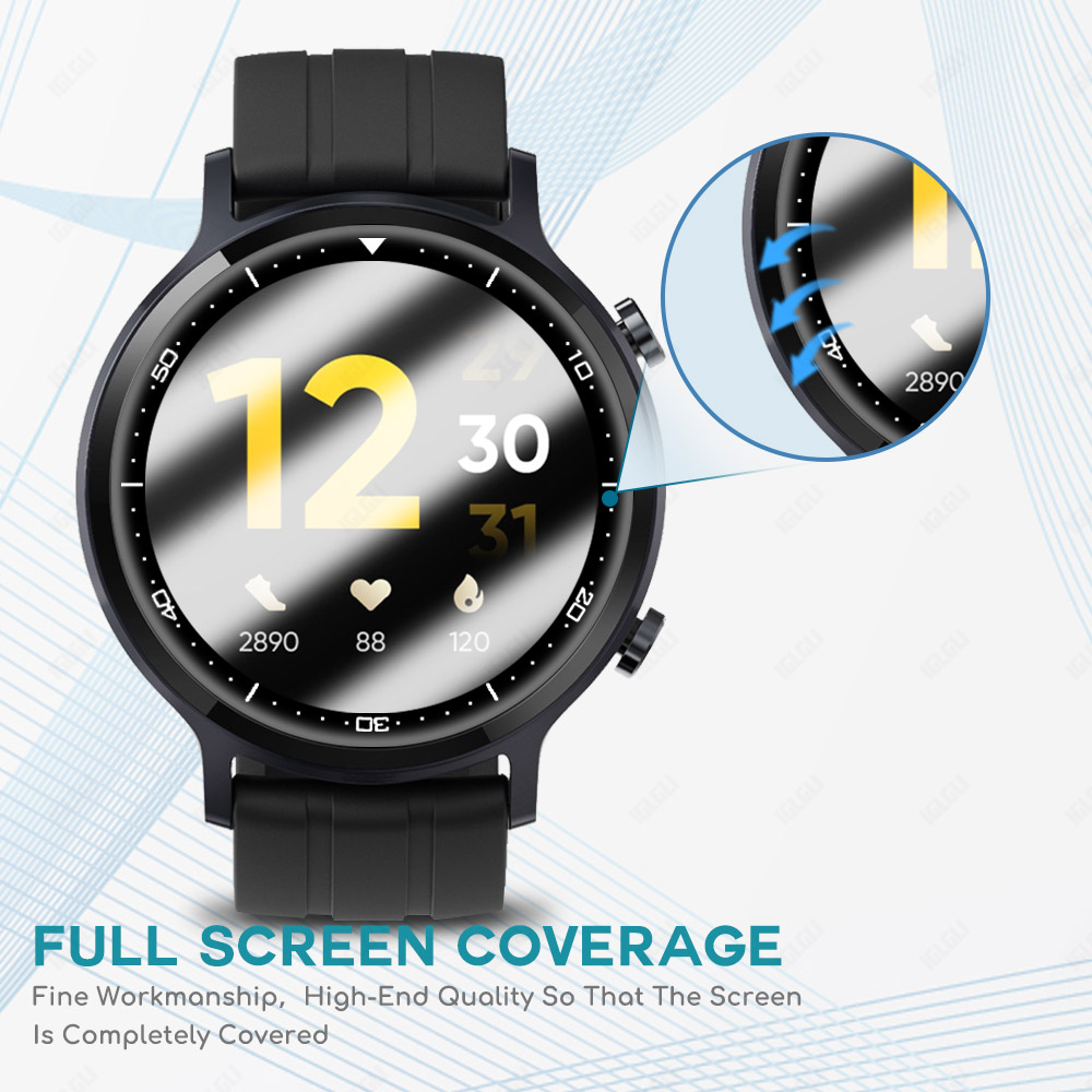 Full Cover Protective Film For Realme Watch S Pro Screen Protector Smart Watch Curved Edge Soft Film Accessories Not Glass