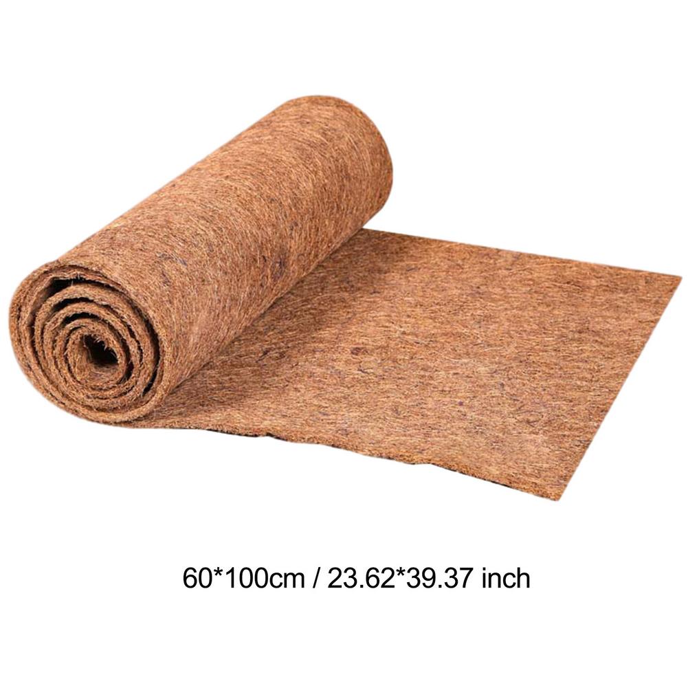 Natural Coconut Palm Fiber Coco Liner Bulk Roll Mat Carpet Flower Basket Flowerpot Wall Basket Pet Reptile Carpet 0.5x2m