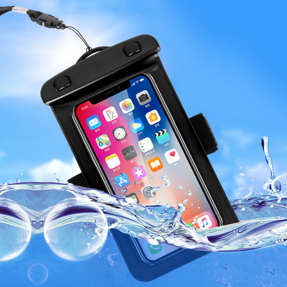 حقيبة هاتف مقاومة للماء ARM Band Fand for iPhone 13 12 11 Pro Max Samsung S22 Plus Xiaomi 12 11 Swimming Surfing Beach Proof Pouch