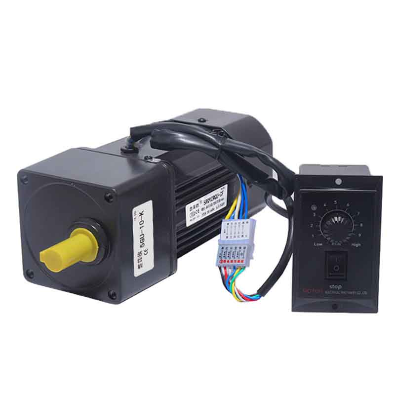 220V 90W 5RK90GU-CF 450-2.7RPM AC Reversible Gear Variable Speed Motor 1:3-1:500 AC Gear Reducer Geared Motor.