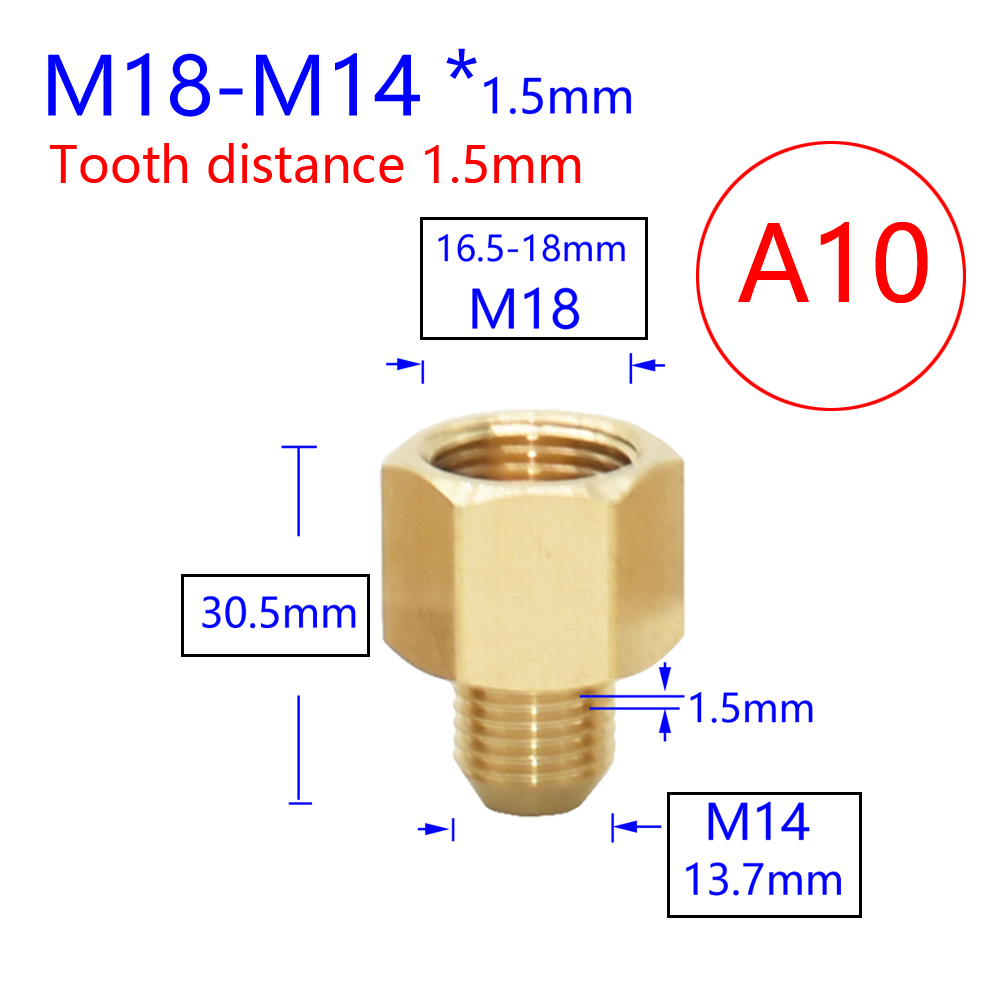 Mosiądz 3/8 1/2 cala M22 M14 M18 Gwintowane złącze Wodna Woda Krzycz Miedziana metalowa gwintowana rura wodna Adapter kranowy 