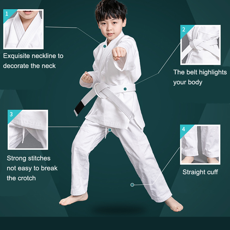 Ny brasiliansk jiu jitsu kostym bjj gi anti-kläder män kvinnor professionell utbildning barn vuxen jiu-jitsu kläder svartblå vit