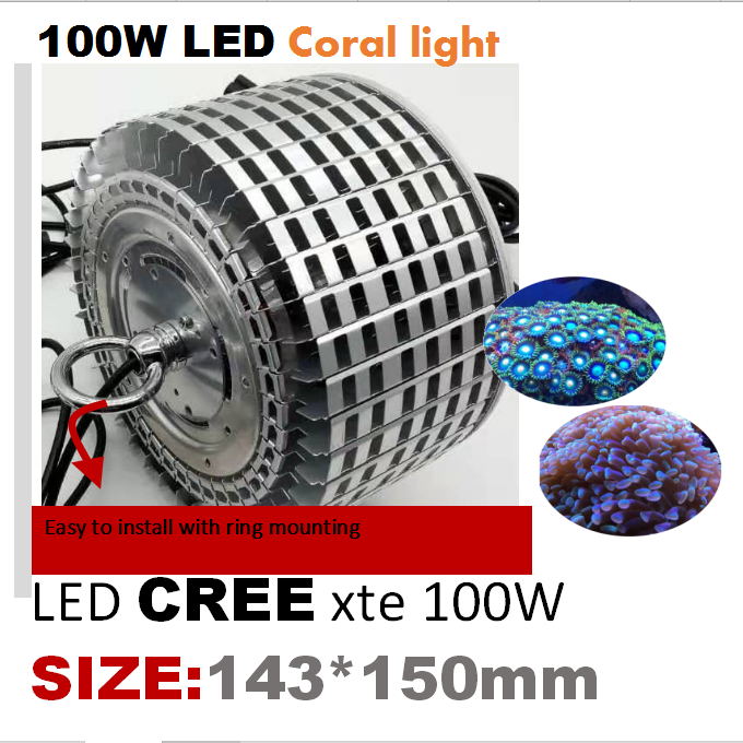 100W vol spectrum Cree LED Aquarium Lighting Marine Reef Coral Bulb Light voor zoutwater frisherwatertank vis