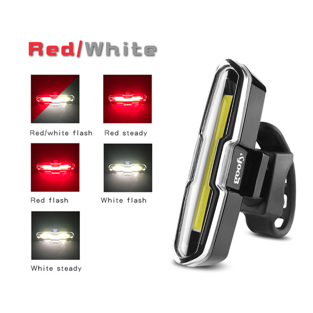 120 lumens USB oplaadbare voorzijde achter fiets licht lithium batterij LED fiets staart licht rood wit rood blauw of rood wit blauw