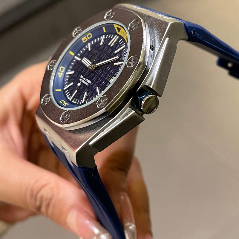 Najlepsze marka męskie zegarki luksusowy mechaniczny automatyczny ruch na rękę zegarek dla mężczyzn designer zegarek 42 mm gumowy pasek na męski świąteczny urodziny