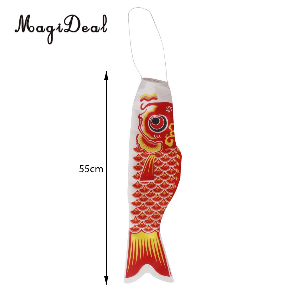 MagiDeal 40cm/55cm/70cm/100cm/150cm Japanese Windsock Carp Flag Koi Nobori Sailfish Fish Wind Streamer Home Party Decorations