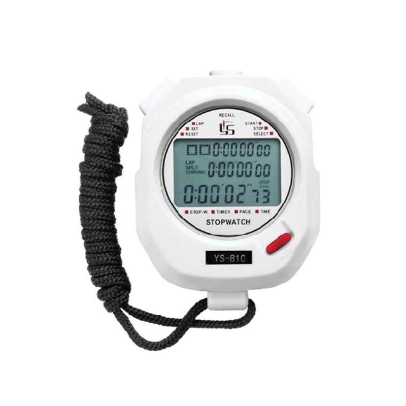 Drie rijen van 100 stopwatch timers Track en Field Training Black and White Optioneel lopende timer