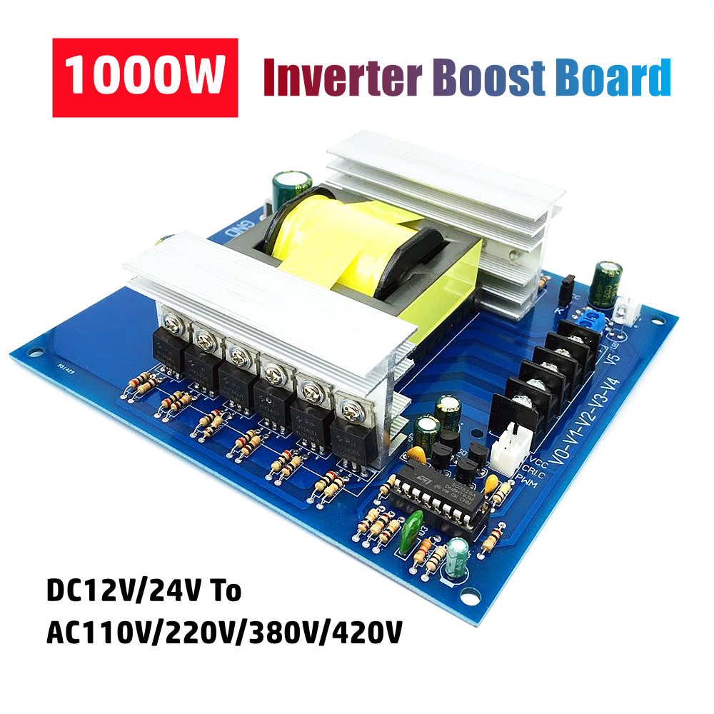 100W 150W 500W 1000W DC12V / 24V à AC18V / 110V / 220V / 380V Boîte de boost de petite onduleur