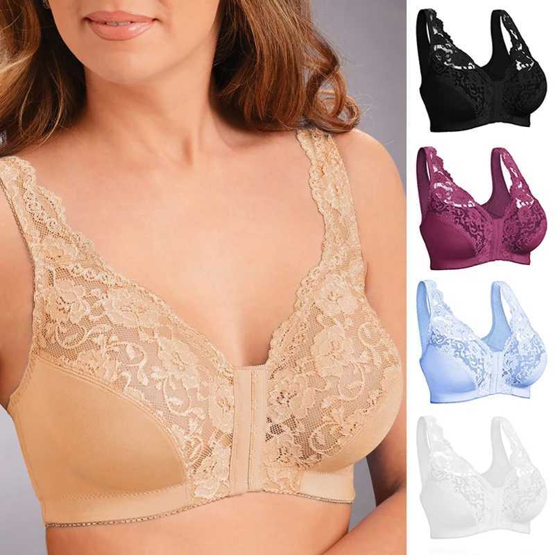 Reggiseni sexy chiusura frontale bralette donne reggiseno in pizzo plus size push up mutande top top s-6xl Brasseria senza cucitura Lingerie femminile 240410