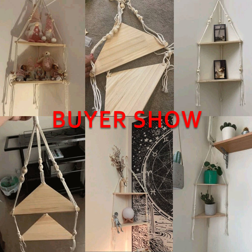 Треугольные полки декор стены макрамная настенная полка Boho Home Decor Plant Hanger Holder для гостиной спальни украшения