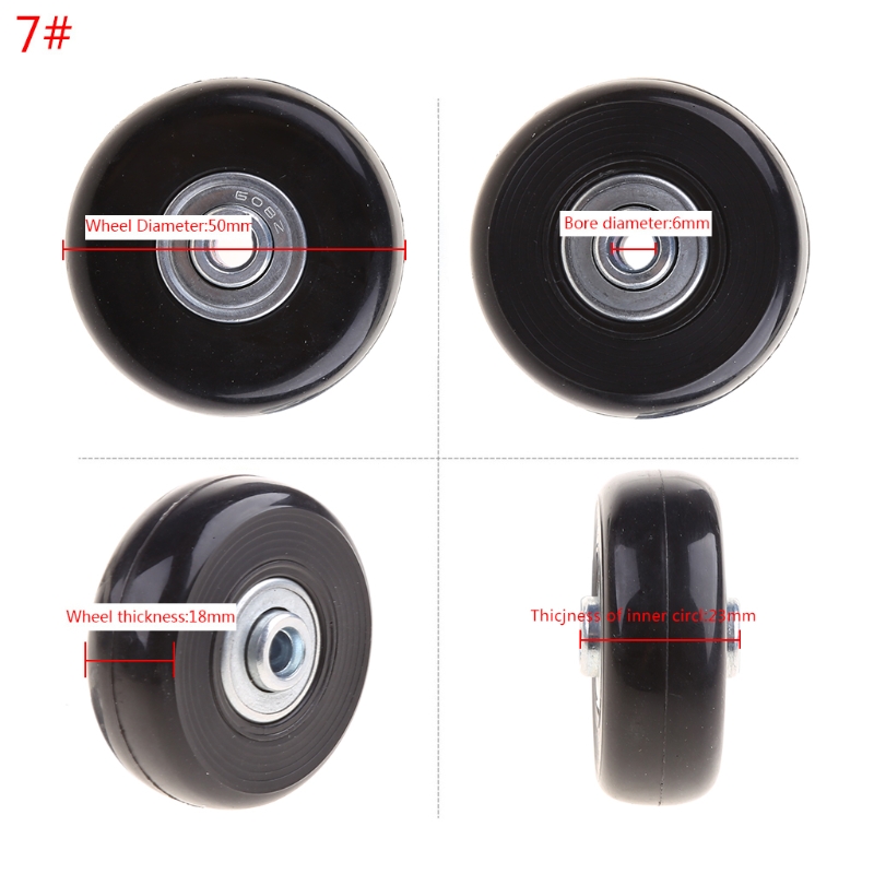 Plastic Playing Sangage Route Roule de rotation Casters de remplacement