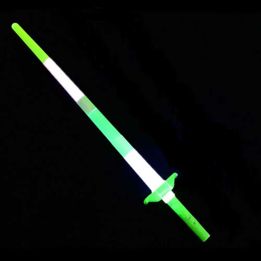 LED RAVE TOY LED Glow Sword Kids Toy Led Glow Sticks Driveble Light Up Sticks LED Light Blinking Glow Sticks Concert Party Decoration 240410