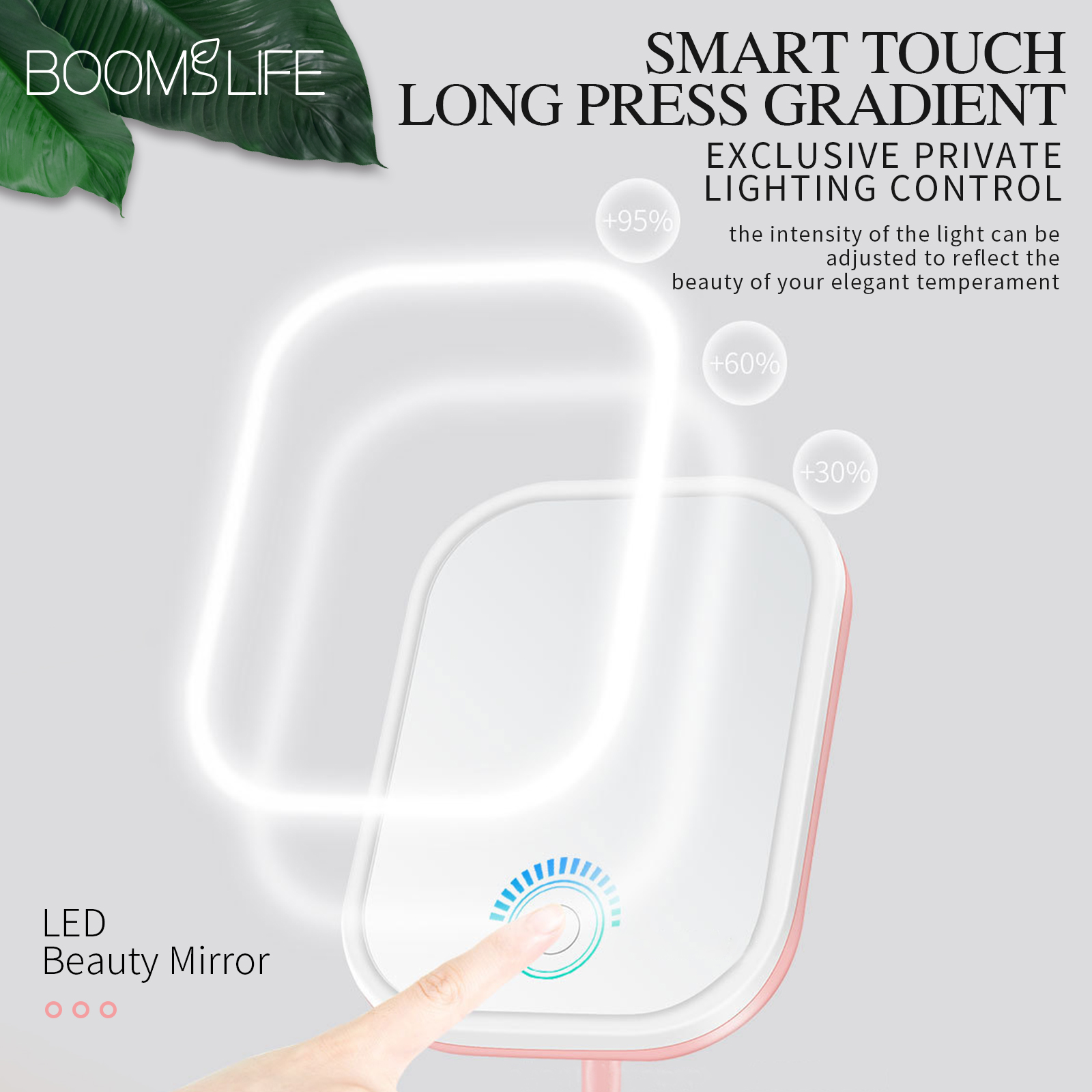 LED -Make -up -Waschtischspiegel mit Lichtern Drehspiegel mit Speicher Desktop einstellbarer Dimmer USB -Kosmetikspiegel Make -up Eitelkeit