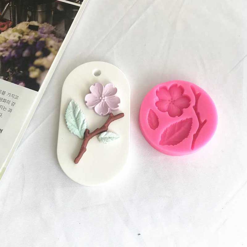 Pêche fleur de pêche sakura fleur moule en silicone moule aromathérapie gypse matériau de bricolage époxy.